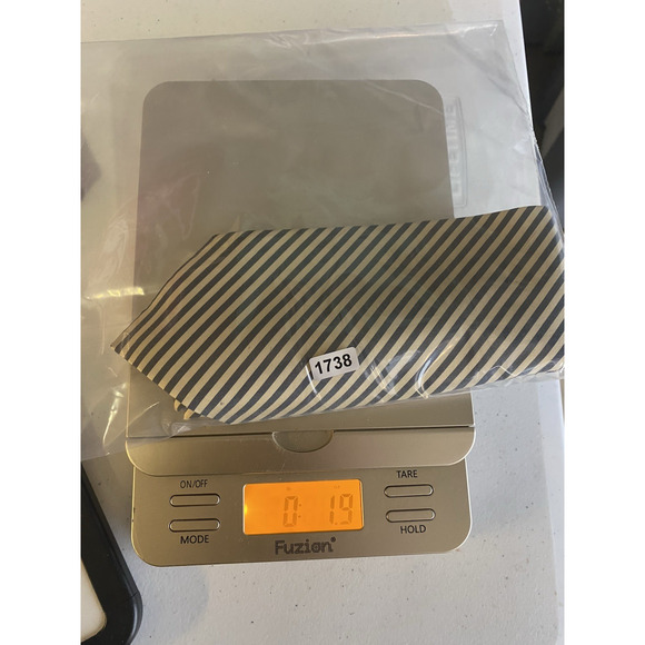 Coach Tie Necktie Mens Italian Silk Gray Cream Beige Diagonal Repp Stripe Preppy - Picture 11 of 11